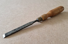 Load image into Gallery viewer, Vintage Cast Steel Wooden Handle Chisel Carpenter Tool 23cm long