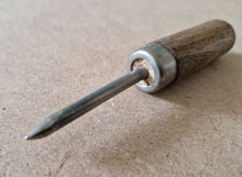 Load image into Gallery viewer, Vintage Antique Scratch Awl Hardwood Wooden Handle leathercraft Tool 11cm long