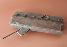 Load image into Gallery viewer, Vintage antique wooden moulding plane old woodworking tool with blade