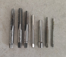 Load image into Gallery viewer, Job Lot of 7 Vintage Engineering Taps, Reamers & Cutter - Metalworking Tool Set