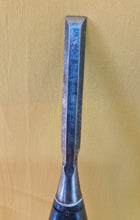 Load image into Gallery viewer, Vintage Bevel Edged Wood Chisel. Black Plastic Handle, 24.5cm long