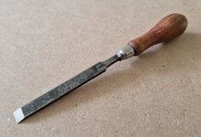 Load image into Gallery viewer, Vintage Cast Steel Wooden Handle Chisel Carpenter Tool 19cm long
