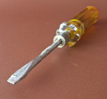 Load image into Gallery viewer, Adaptable screwdriver multi screwdriver with 7 multi bits , Yellow Clear Plastic