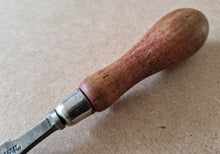Load image into Gallery viewer, Vintage Cast Steel Wooden Handle Chisel Carpenter Tool 19cm long
