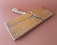 Load image into Gallery viewer, Antique wooden moulding plane old woodworking tool , Vintage Old Used
