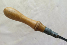 Load image into Gallery viewer, Vintage wooden handled pad saw, 30cm long , Old used tool
