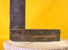 Load image into Gallery viewer, Vintage Tool Try Square Brass & Wood Handel for Carpentry & Woodworking G.Berry