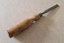 Load image into Gallery viewer, Vintage Cast Steel Wooden Handle Chisel Carpenter Tool 23cm long