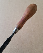 Load image into Gallery viewer, Vintage Cast Steel Wooden Handle Chisel Carpenter Tool 19cm long