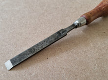 Load image into Gallery viewer, Vintage Cast Steel Wooden Handle Chisel Carpenter Tool 19cm long