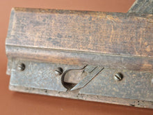 Load image into Gallery viewer, Vintage antique wooden moulding plane old woodworking tool with blade