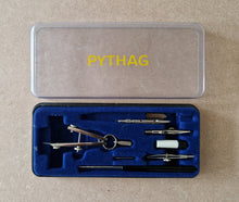 Load image into Gallery viewer, Vintage Pythag drafting compass drawing set In Case