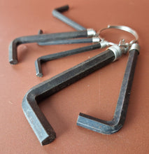 Load image into Gallery viewer, 6 Allen keys On key Ring , Vintage Tools