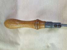 Load image into Gallery viewer, Vintage wooden handled pad saw, 30cm long , Old used tool