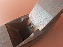 Load image into Gallery viewer, Antique Beech Wood Coffin Shaped Hand Plane Carpentry Woodworking Tool Cast Stee