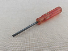 Load image into Gallery viewer, Vintage Tack Lifter Screwdriver 13.5cm Long – Red Handle – Upholstery / DIY Tool