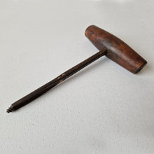 Load image into Gallery viewer, Antique Wooden Handle Metal Screwing Tool Gimlet Augur Hand Drill Treen