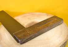 Load image into Gallery viewer, Vintage Tool Try Square Brass & Wood Handel for Carpentry & Woodworking G.Berry