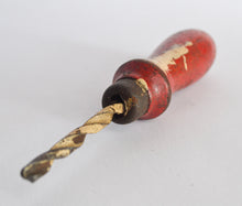 Load image into Gallery viewer, Rare Vintage Hobbies / Craft Spiral Hand Drill With Red Wooden Handle, Hand Tool