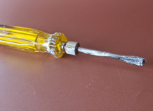 Load image into Gallery viewer, Adaptable screwdriver multi screwdriver with 7 multi bits , Yellow Clear Plastic