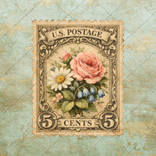 Load image into Gallery viewer, Vintage Scrapbook Ephemera Kit – 30 Antique Printable Papers, Junk Journal Collage Pack, Old Labels, Letters & Botanical PNG PDF Download