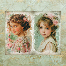 Load image into Gallery viewer, Shabby Chic Old Paper Floral Pretty Lady Cute Girl Paris Theme Junk Journal Printable Pages - Floral Ephemera - Digital Download