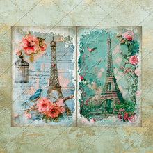 Load image into Gallery viewer, Shabby Chic Old Paper Floral Pretty Lady Cute Girl Paris Theme Junk Journal Printable Pages - Floral Ephemera - Digital Download