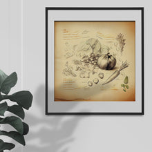 Load image into Gallery viewer, Vintage Sketch Art Graphics: 4 x Sketch of garden vegetables on old paper background, Digital Download Jpeg Images