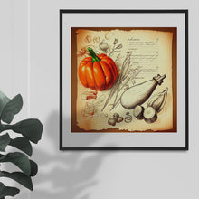 Load image into Gallery viewer, Vintage Sketch Art Graphics: 4 x Sketch of garden vegetables on old paper background, Digital Download Jpeg Images