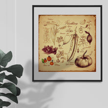 Load image into Gallery viewer, Vintage Sketch Art Graphics: 4 x Sketch of garden vegetables on old paper background, Digital Download Jpeg Images