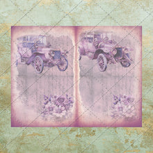Load image into Gallery viewer, Shabby Chic Purple Theme Victorian & Edwardian Style Junk Journal Printable Pages - Floral Ephemera - Instant Digital Download