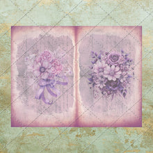 Load image into Gallery viewer, Shabby Chic Purple Theme Victorian & Edwardian Style Junk Journal Printable Pages - Floral Ephemera - Instant Digital Download