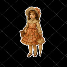 Load image into Gallery viewer, Vintage Sticker Images – 26 PNG & PDF Instant Download – Whimsical Victorian Animals, Easter Basket, Circus, Flowers & Children