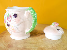 Load image into Gallery viewer, c1940’s Avon Ware Fruit Design Porcelain Embossed Teapot English Country Garden vines