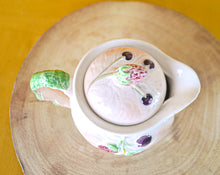 Load image into Gallery viewer, c1940’s Avon Ware Fruit Design Porcelain Embossed Teapot English Country Garden vines