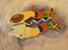 Load image into Gallery viewer, An Enamelled Metal Novelty Corkscrew in the Form of Rugby Player Legs, 9cm high