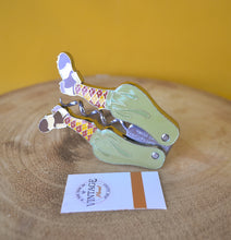 Load image into Gallery viewer, Copy of An Enamelled Metal Novelty Corkscrew in the Form of Jockey Player Legs, 9cm high