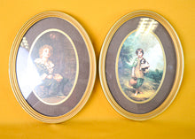 Load image into Gallery viewer, 2 x Picture Frames, Antique Wood Vintage Oval Children Photo Portrait Print