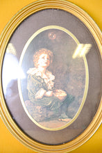 Load image into Gallery viewer, 2 x Picture Frames, Antique Wood Vintage Oval Children Photo Portrait Print