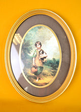 Load image into Gallery viewer, 2 x Picture Frames, Antique Wood Vintage Oval Children Photo Portrait Print