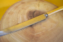 Load image into Gallery viewer, Cathedral Cutlery Robert F Wilding & Co Bread Knife, Vintage Plastic Cream Handle Kitchen Knife