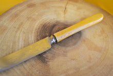Load image into Gallery viewer, Cathedral Cutlery Robert F Wilding & Co Bread Knife, Vintage Plastic Cream Handle Kitchen Knife