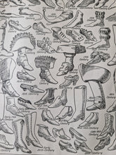 Load image into Gallery viewer, Vintage Drawing Image Book Plate , Boots and Shoes Image Illustrations, When Was That Boot Worn? Old
