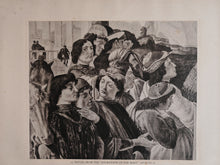 Load image into Gallery viewer, Vintage Double-Sided Book Plate , Detail from The Adoration of the Magi
