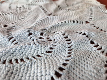 Load image into Gallery viewer, 2 x Rare Crochet Doily Ornamental Round Table Place Mats , Blue Colour, Genuine
