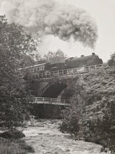 Load image into Gallery viewer, Black White Photo Locomotive Steam Engine N.Y.M.R Gala Weekend 10th October 1987 8:41 at Water Ark w

