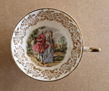 Load image into Gallery viewer, Vintage fine bone china gold pattern teacup , saucer and side plate set
