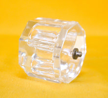 Load image into Gallery viewer, Clear Glass Octagon Scarf Pin Pot, Vintage unusual item
