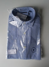 Load image into Gallery viewer, ONLY &amp; SONS Men's Blue White Striped Oxford Shirt Size S Long Sleeve New
