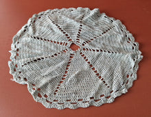 Load image into Gallery viewer, 2 x Rare Crochet Doily Ornamental Round Table Place Mats , Blue Colour  Retro
